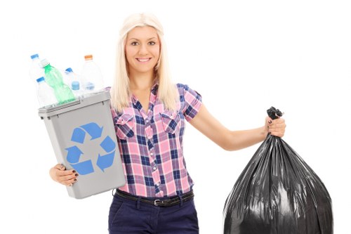 Commercial rubbish removal vehicles in Wallington