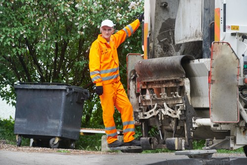 Professional waste removal service in action
